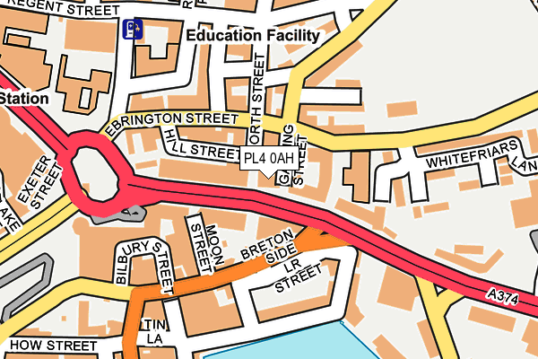 PL4 0AH map - OS OpenMap – Local (Ordnance Survey)