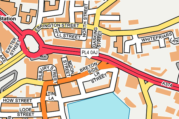 PL4 0AJ map - OS OpenMap – Local (Ordnance Survey)