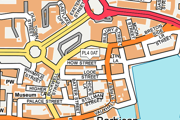 PL4 0AT map - OS OpenMap – Local (Ordnance Survey)