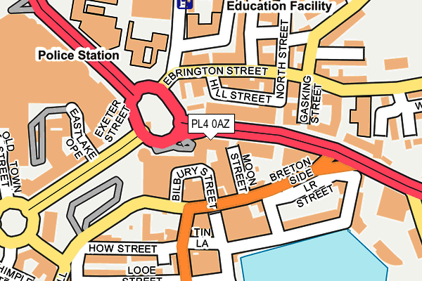 PL4 0AZ map - OS OpenMap – Local (Ordnance Survey)