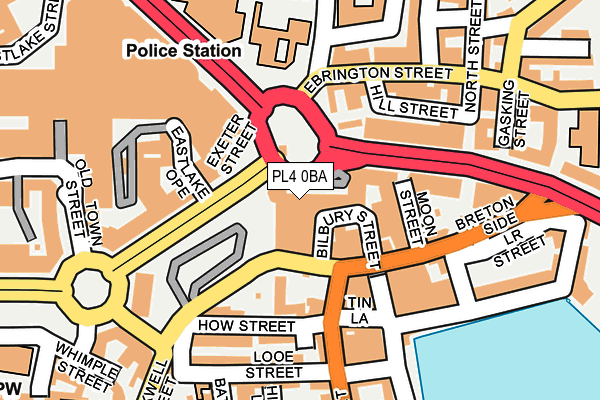 PL4 0BA map - OS OpenMap – Local (Ordnance Survey)