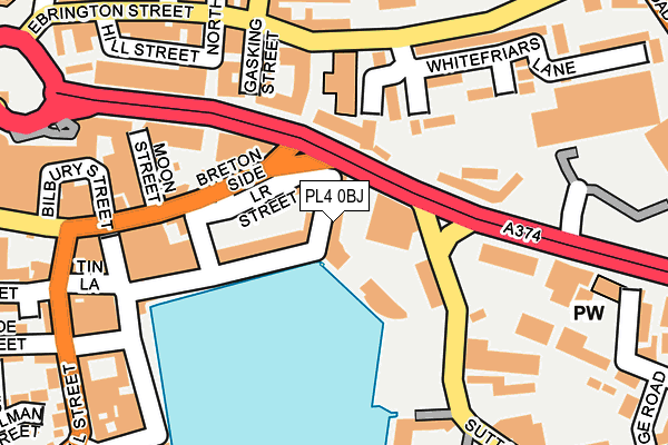PL4 0BJ map - OS OpenMap – Local (Ordnance Survey)