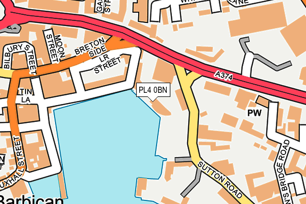 PL4 0BN map - OS OpenMap – Local (Ordnance Survey)