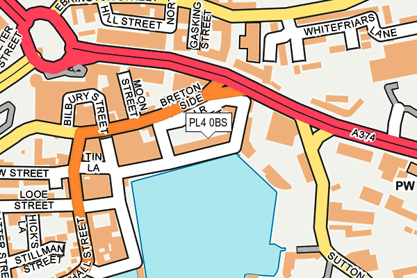 PL4 0BS map - OS OpenMap – Local (Ordnance Survey)