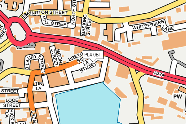 PL4 0BT map - OS OpenMap – Local (Ordnance Survey)