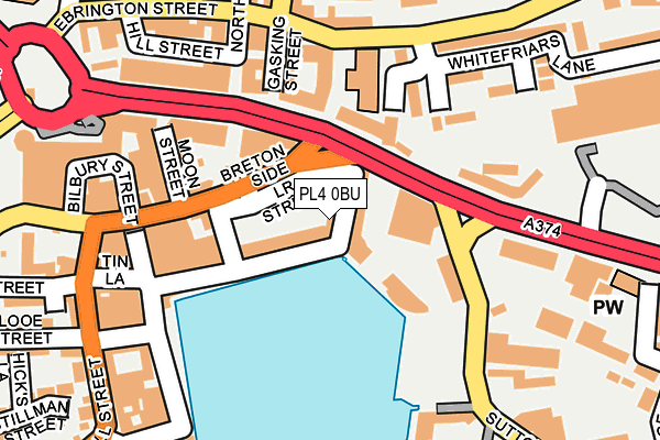 PL4 0BU map - OS OpenMap – Local (Ordnance Survey)
