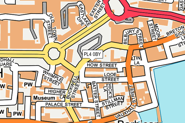 PL4 0BY map - OS OpenMap – Local (Ordnance Survey)