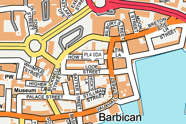 PL4 0DA map - OS OpenMap – Local (Ordnance Survey)