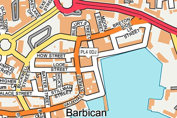 PL4 0DJ map - OS OpenMap – Local (Ordnance Survey)