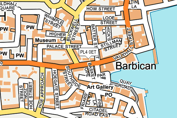 PL4 0ET map - OS OpenMap – Local (Ordnance Survey)