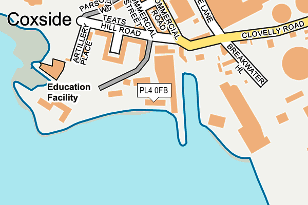 PL4 0FB map - OS OpenMap – Local (Ordnance Survey)