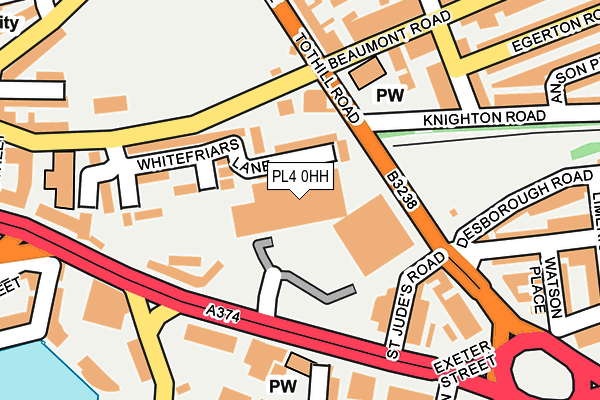 PL4 0HH map - OS OpenMap – Local (Ordnance Survey)