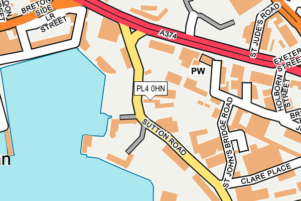 PL4 0HN map - OS OpenMap – Local (Ordnance Survey)