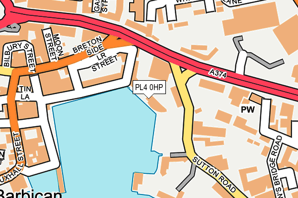 PL4 0HP map - OS OpenMap – Local (Ordnance Survey)