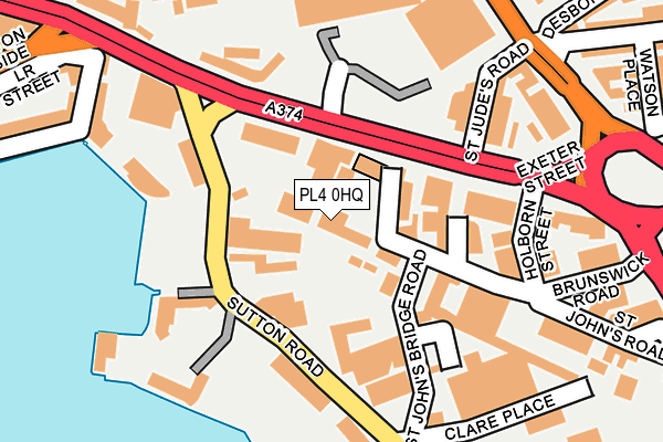PL4 0HQ map - OS OpenMap – Local (Ordnance Survey)