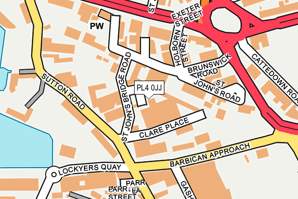 PL4 0JJ map - OS OpenMap – Local (Ordnance Survey)