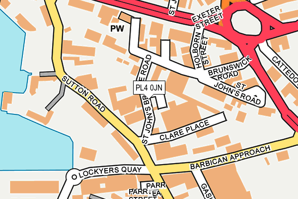 PL4 0JN map - OS OpenMap – Local (Ordnance Survey)