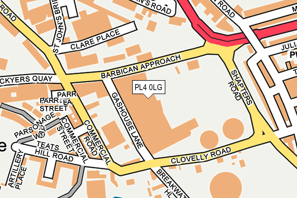 PL4 0LG map - OS OpenMap – Local (Ordnance Survey)