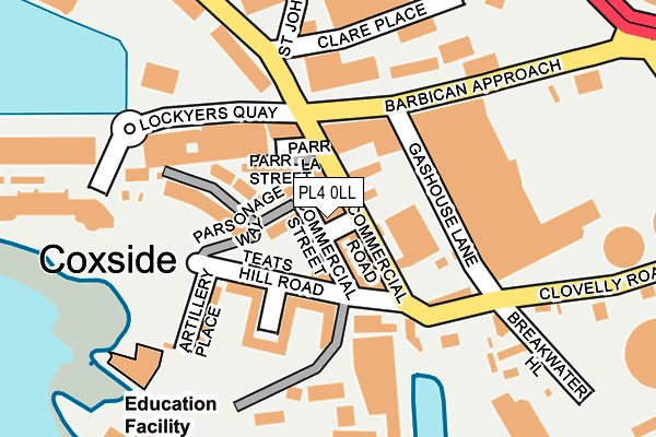 PL4 0LL map - OS OpenMap – Local (Ordnance Survey)