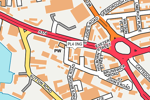 PL4 0NG map - OS OpenMap – Local (Ordnance Survey)