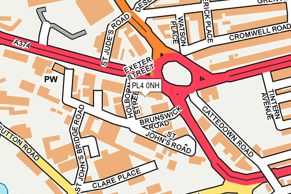 PL4 0NH map - OS OpenMap – Local (Ordnance Survey)