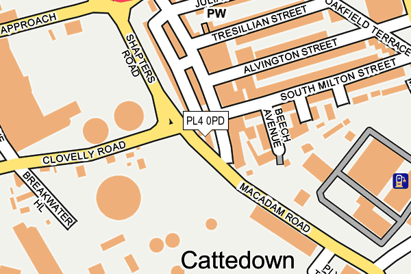 PL4 0PD map - OS OpenMap – Local (Ordnance Survey)