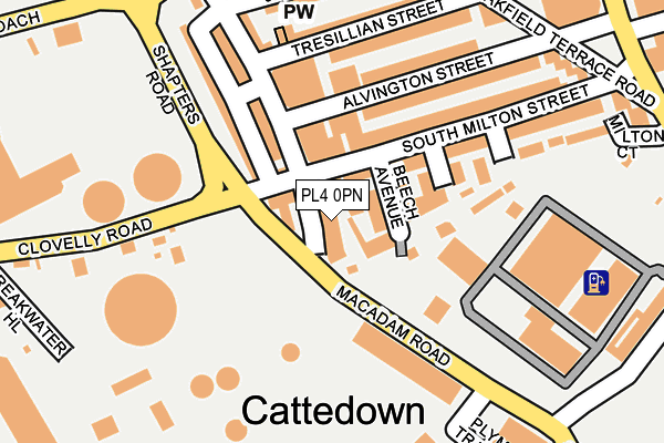 PL4 0PN map - OS OpenMap – Local (Ordnance Survey)