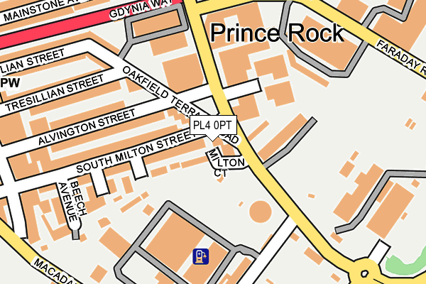 PL4 0PT map - OS OpenMap – Local (Ordnance Survey)