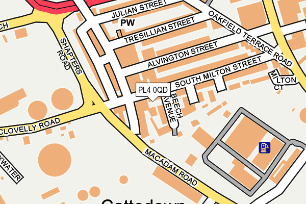 PL4 0QD map - OS OpenMap – Local (Ordnance Survey)