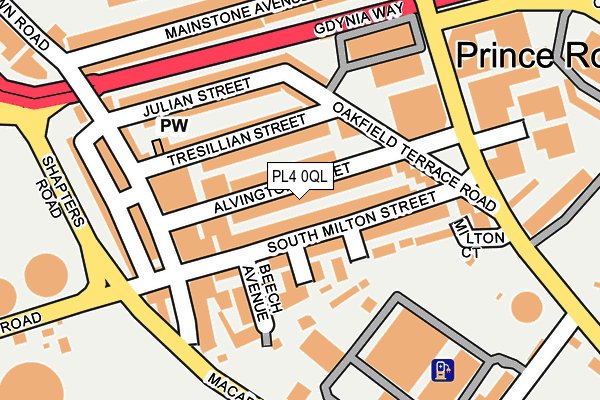 PL4 0QL map - OS OpenMap – Local (Ordnance Survey)