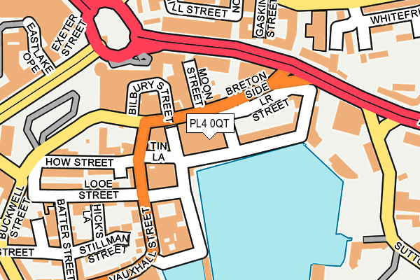 PL4 0QT map - OS OpenMap – Local (Ordnance Survey)