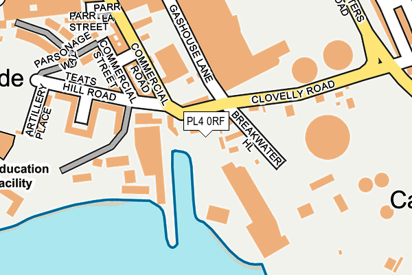 PL4 0RF map - OS OpenMap – Local (Ordnance Survey)