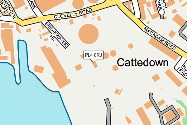 PL4 0RJ map - OS OpenMap – Local (Ordnance Survey)