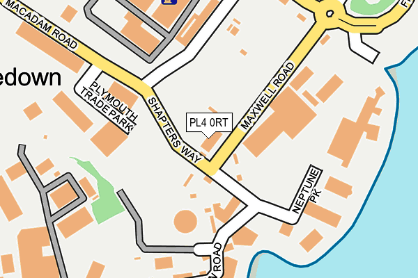 PL4 0RT map - OS OpenMap – Local (Ordnance Survey)