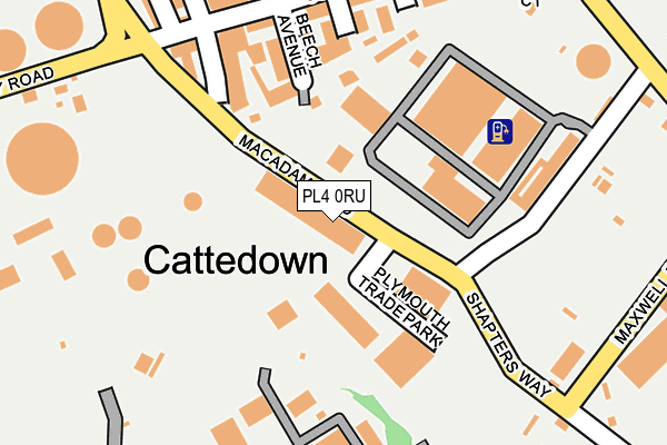 PL4 0RU map - OS OpenMap – Local (Ordnance Survey)