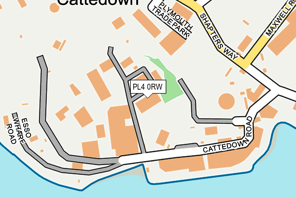 PL4 0RW map - OS OpenMap – Local (Ordnance Survey)