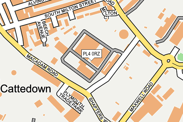 PL4 0RZ map - OS OpenMap – Local (Ordnance Survey)