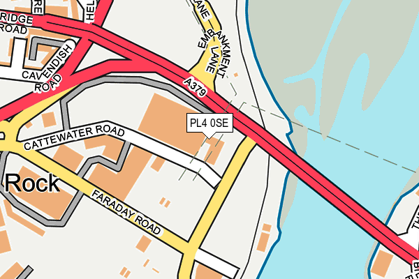 PL4 0SE map - OS OpenMap – Local (Ordnance Survey)