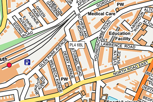 PL4 6BL map - OS OpenMap – Local (Ordnance Survey)