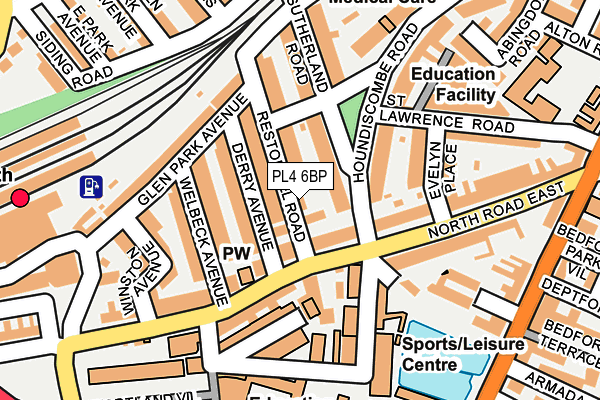 PL4 6BP map - OS OpenMap – Local (Ordnance Survey)