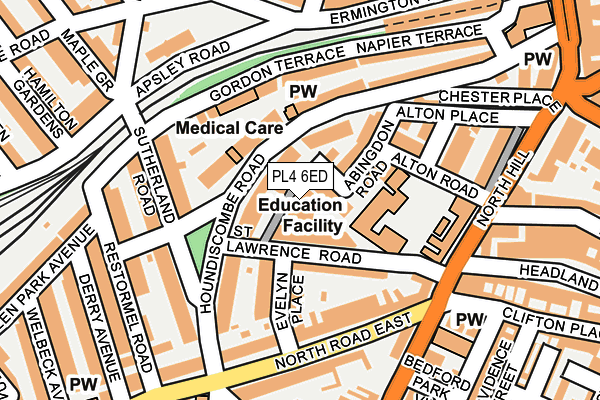 PL4 6ED map - OS OpenMap – Local (Ordnance Survey)