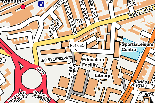 PL4 6EQ map - OS OpenMap – Local (Ordnance Survey)