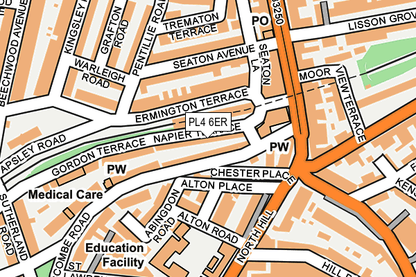 PL4 6ER map - OS OpenMap – Local (Ordnance Survey)