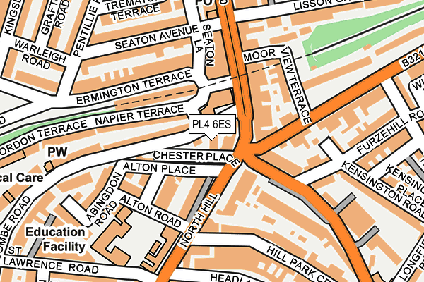 PL4 6ES map - OS OpenMap – Local (Ordnance Survey)
