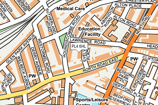 PL4 6HL map - OS OpenMap – Local (Ordnance Survey)