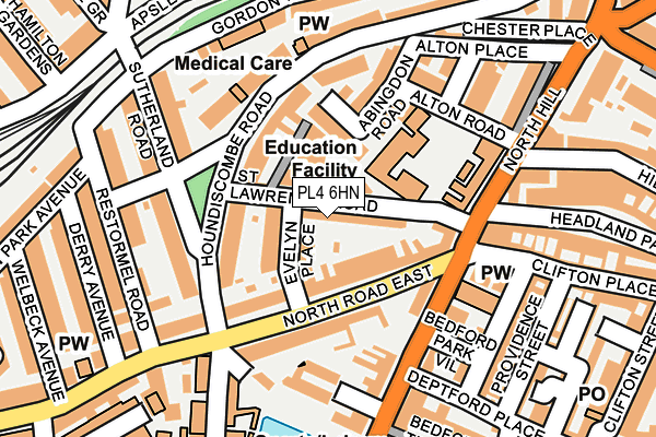 PL4 6HN map - OS OpenMap – Local (Ordnance Survey)