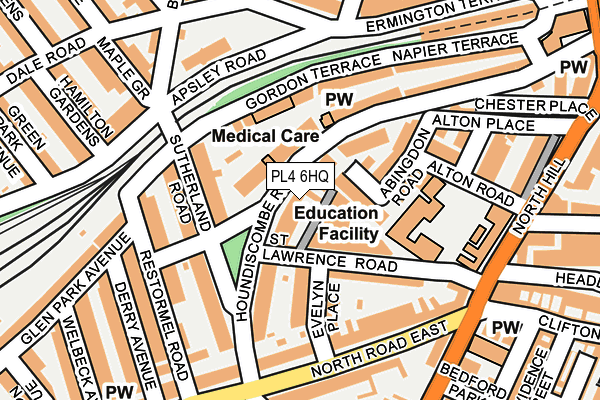 PL4 6HQ map - OS OpenMap – Local (Ordnance Survey)