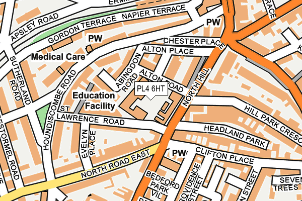 PL4 6HT map - OS OpenMap – Local (Ordnance Survey)