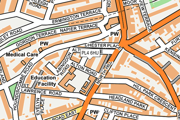 PL4 6HU map - OS OpenMap – Local (Ordnance Survey)