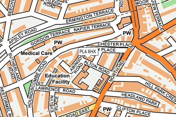 PL4 6HX map - OS OpenMap – Local (Ordnance Survey)